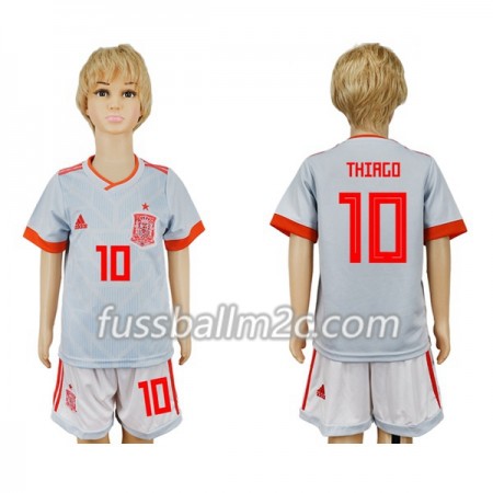 Fußballtrikots Spanien Thiago 10 Kinder Auswärts Trikotsatz WM 2018